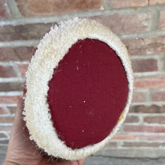 Paper Mache Santa Shelf Sitter Door Stop Hand Painted Folky Art Country Fat - Picture 5 of 5